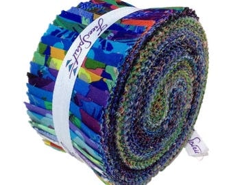 Kaffe Fassett, Shade Spring 2017 Collective-Design Roll 40 pc. 2.5" Strip Set , Rowan Fabric, Westminster Fabric, Jelly Roll Fabric