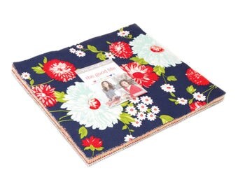 Moda - 10" Squares "The Good Life" by Bonnie & Camille -- 42 -10 inch squares. Layer Cake, Vintage Fabrics, floral fabric, kitchen fabric