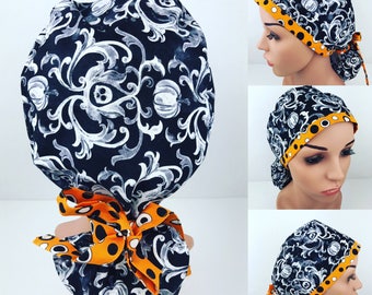 Ponytail Scrub Hats Halloween Scrub Caps Surgical Scrub Hats Scrub Hats for Women