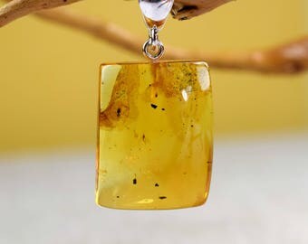 Amber pendant, Natural amber pendant 4.2 gr. Baltic Amber jewelry, Natural gift. Genuine Baltic Amber Pendant, multicolored Amber