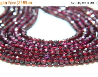 65% OFF SALE 13" Full Strand Rhodolite Garnet Rondelle , 3mm to 4mm Rondelles, Garnet Beads Drilled Gemstone Faceted Rondelle Beads Cut Ston