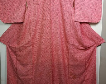 Salmon shibori traditional Japanese kimono