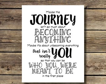 PRINT: Journey drawing on Distressed Parchment