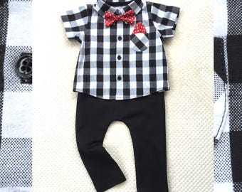 Baby Boy First Birthday Outfit, Birthday Boy, Black White Outfit Boy, Cute Outfit Baby, Boy Handmade Nice Outfit, Black Harem Pants