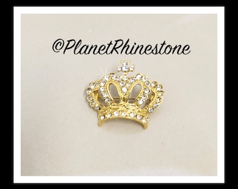 Crystal Rhinestone Crown Brooch #B-3