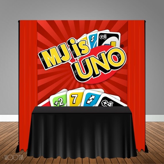 Uno Themed 6x6 Banner Backdrop/ Step & Repeat Design Print