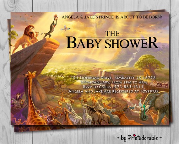 shower welcome sign baby Baby Jungle Lion Shower King Invitation Disney Invitation