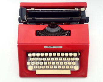 OLIVETTI LETTERA COLLEGE in red - Typewriter Olivetti - Vintage Portable Manual typewriter - working typewriter
