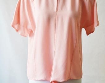 ClearanceSale45Off Vintage Pale Pink blouse Pink top Tie front top by Windsmoor Size 8