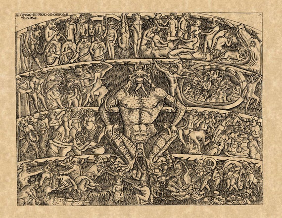 Hell Satan Lucifer Sinners Tortured Demons Dante's Inferno
