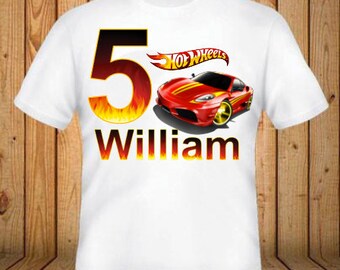 Hot Wheels Birthday Shirt - kids Birthday Shirts - Personalized Shirts - Custom Shirts - Kids - Birthday Shirts-