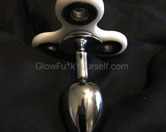 Fidget Spinner Butt Plug! Stainless steel anal focus toy, random color adhd bondage focus gay sexy times mature