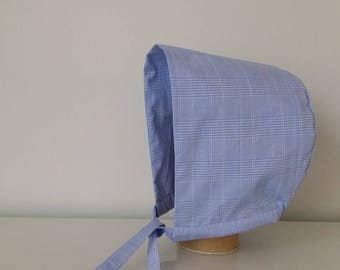 Baby and kid's cap in cotton Prince of Wales summer