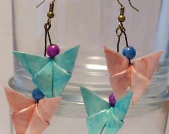 Origami butterfly earrings
