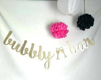 Bubbly Bar Sign, Bridal Shower Decoration, Bachelorette Party Banner, Engagement Party, Drinks, Party banner, birthday banner