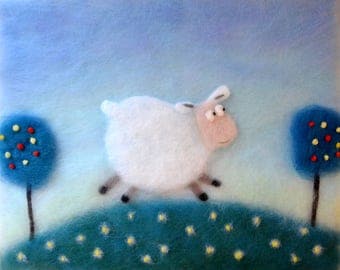 Sheep Baby Shower, Sheep Painting, Sheep Nursery Decor, Sheep Wall Art, Sheep Art, Sheep Gift, Wall Art Children, Animal Nursey Decor, Sheep