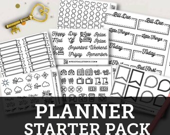 Planner Stickers Starter Pack - Bullet Journal Stickers