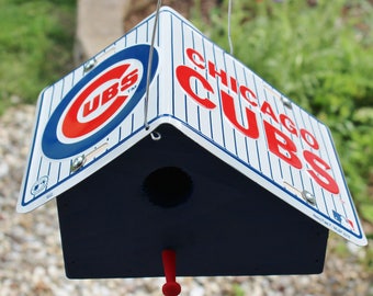 Chicago Cubs License Plate Birdhouse