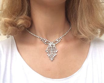 1950s Rhinestone Necklace