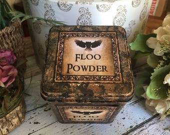 Harry Potter Floo Powder Tin. Harry Potter Keepsake Tin. Treasure Tin. Magic Potion Tin. Harry Potter Gift. Jewellery Tin. Storage Tin. Tin