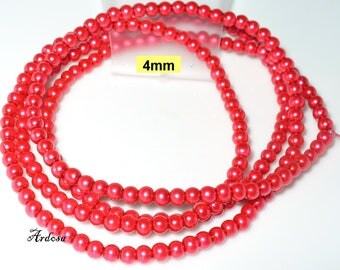 1 strand 82cm = 228 red glass beads 4 mm (804.21.1)