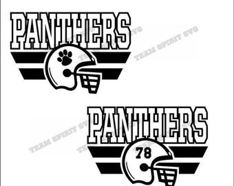 Panthers Football Helmet Download Files with Numbers - SVG, DXF, EPS, Silhouette Studio, Vinyl, Digital Cut Files -Use with Cricut and more!