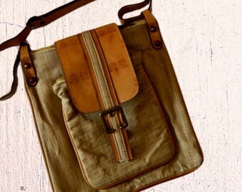 Cross body hobo bag canvas crossbody bag leather messenger bag men canvas hobo bag mens shoulder bag Vintage