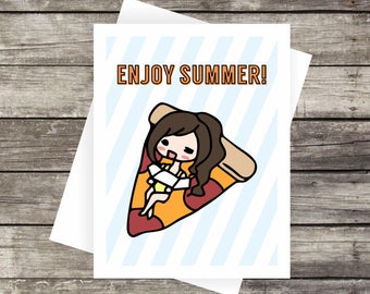 Enjoy Summer Card | Blank Card, Note Card, Greeting Card, Thank you Card