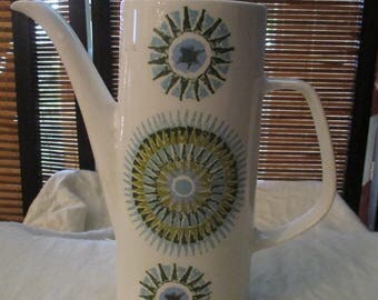 Vintage J and G Meakin Aztec Bullseye Design Coffee Pot - D & G Meakin Studio (1972)