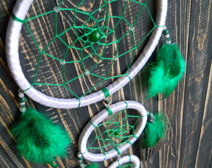 Christmas Green white wall hanging Decor Large dream catcher bohemian wall hanging nursery decor Dreamcatcher Modern dream catcher Boho Home