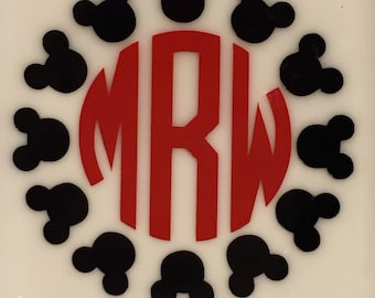 Mickey Mouse Monogram and Initials Decal
