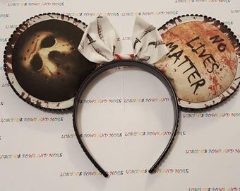 Jason Voorhees Mickey Ears, Jason Voorhees Minnie Ears, Friday the 13th Mickey Ears, Halloween Minnie ears, Jason Voorhees, Friday 13
