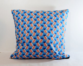 Tropical /exotique pineapple blue 40 x 40 cm or 50 x 30 cm Cushion cover
