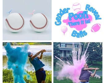 BASEBALL Gender Reveal Baseballs : Baseball Gender Reveal Balls Pack Gender Reveal Baseball