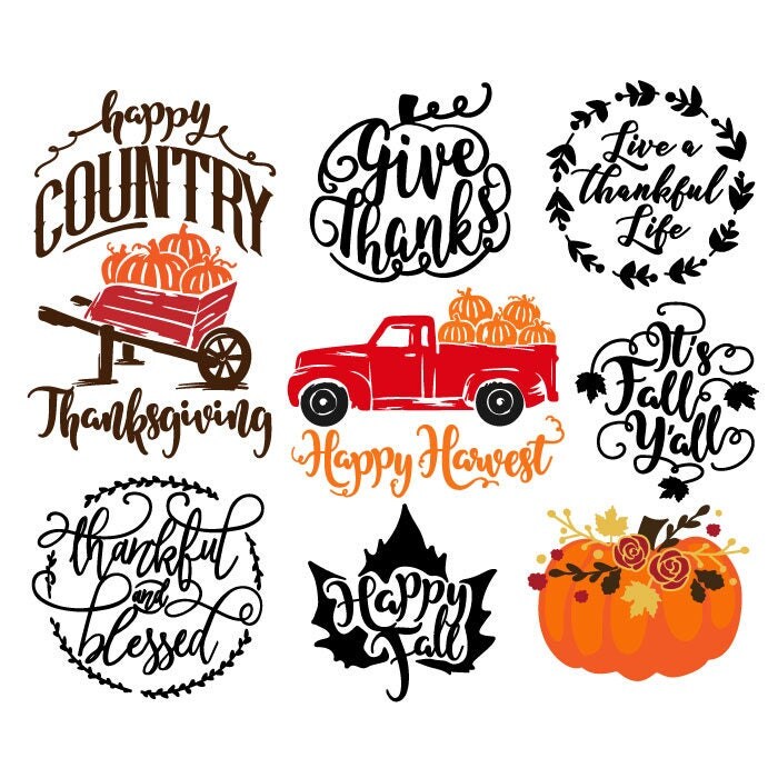 Download Fall bundle svg cut file files Thanksgiving Fall