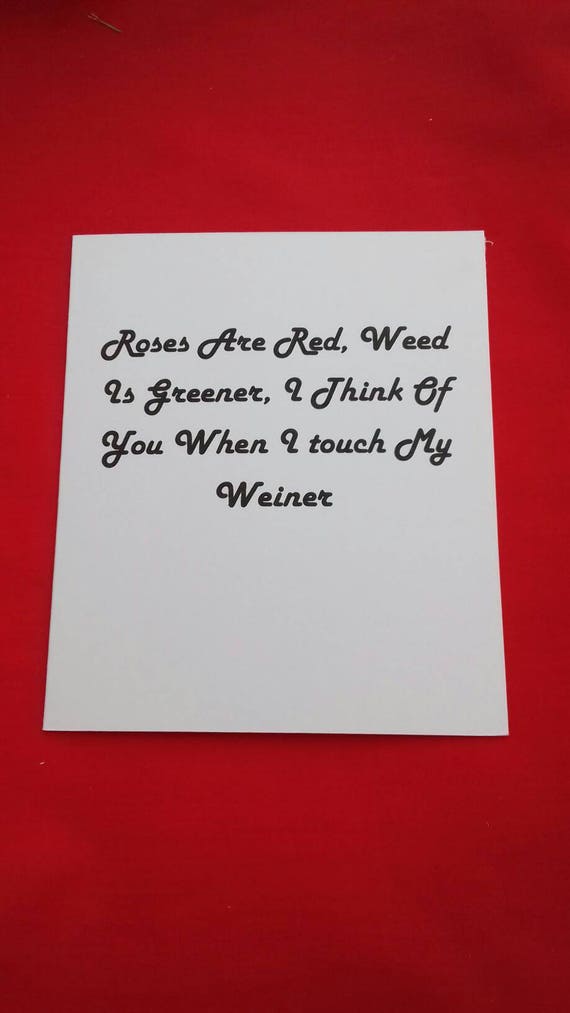 Roses Are Red Poem Card Naughty Adult Love Card Cheeky