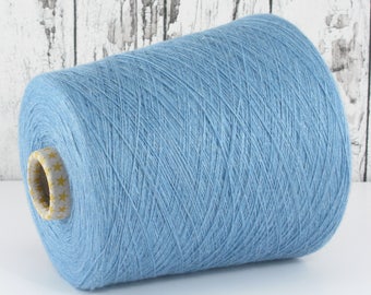 Cashmere/silk (Italy) on Cone, blue, per 100 g: Y001132