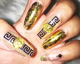 Versace Press On Nails