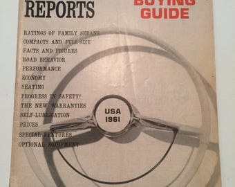 Vintage Consumer Report Auto Edition 1961