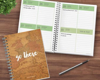 Go There Kraft Map 16 Month 2018 Daily Weekly Monthly Planner Agenda