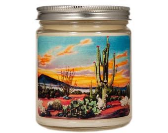 Cactus Candle in Clay Pot