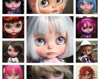 Commission request. Initial deposit. OOAK art Blythe doll.