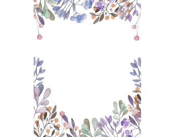 Watercolor flowers | Etsy