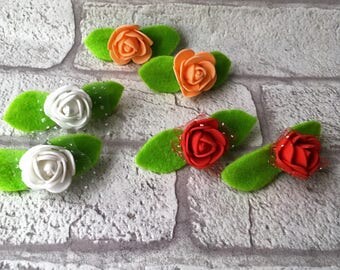 White Garden Rose Hair rose hair clip | etsy White Garden Rose Hair rose hair clip | etsy