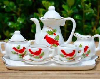 christmas miniature tea sets
