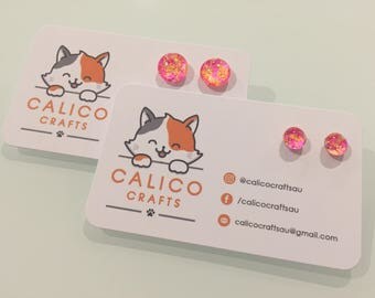 SODA POP EARRINGS handmade custom cabochon glitter jewellery