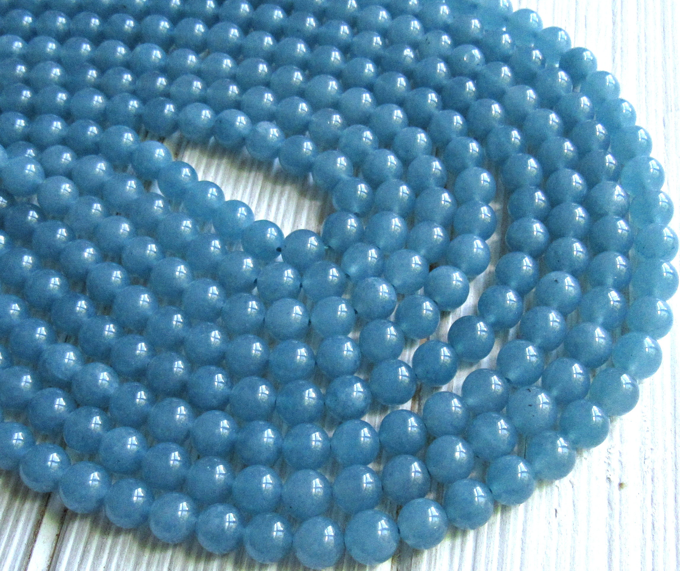 Blue Sponge Quartz 8mm quartz full strand A quality 8mm