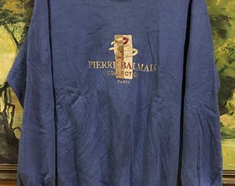 Vintage Pierre Balmain sweatshirt purple color XL size