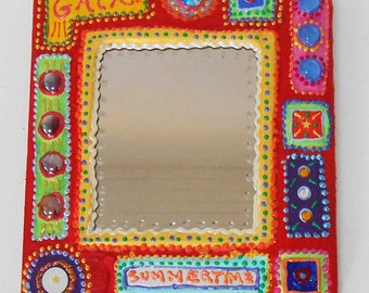Mirror painted colors "Summertime" 23 X 27 cm