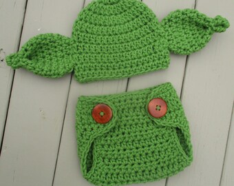 Baby Yoda Hat Yoda Hat Star Wars Baby Green Newborn Boy Photo Prop Green Yoda Baby Hat Crochet Yoda Hat